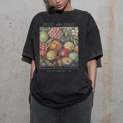 Fruit Of The Spirit Christian Washed T-Shirt