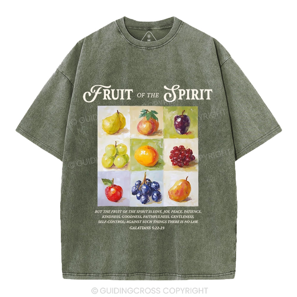 Fruit Of The Spirit Christian Washed T-Shirt