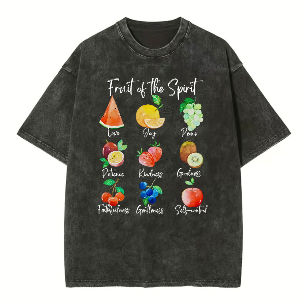 Fruit Of The Spirit Christian Washed T-Shirt