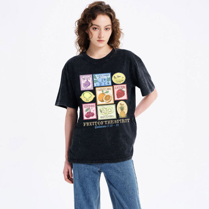 Fruit Of The Spirit Christian Washed T-Shirt