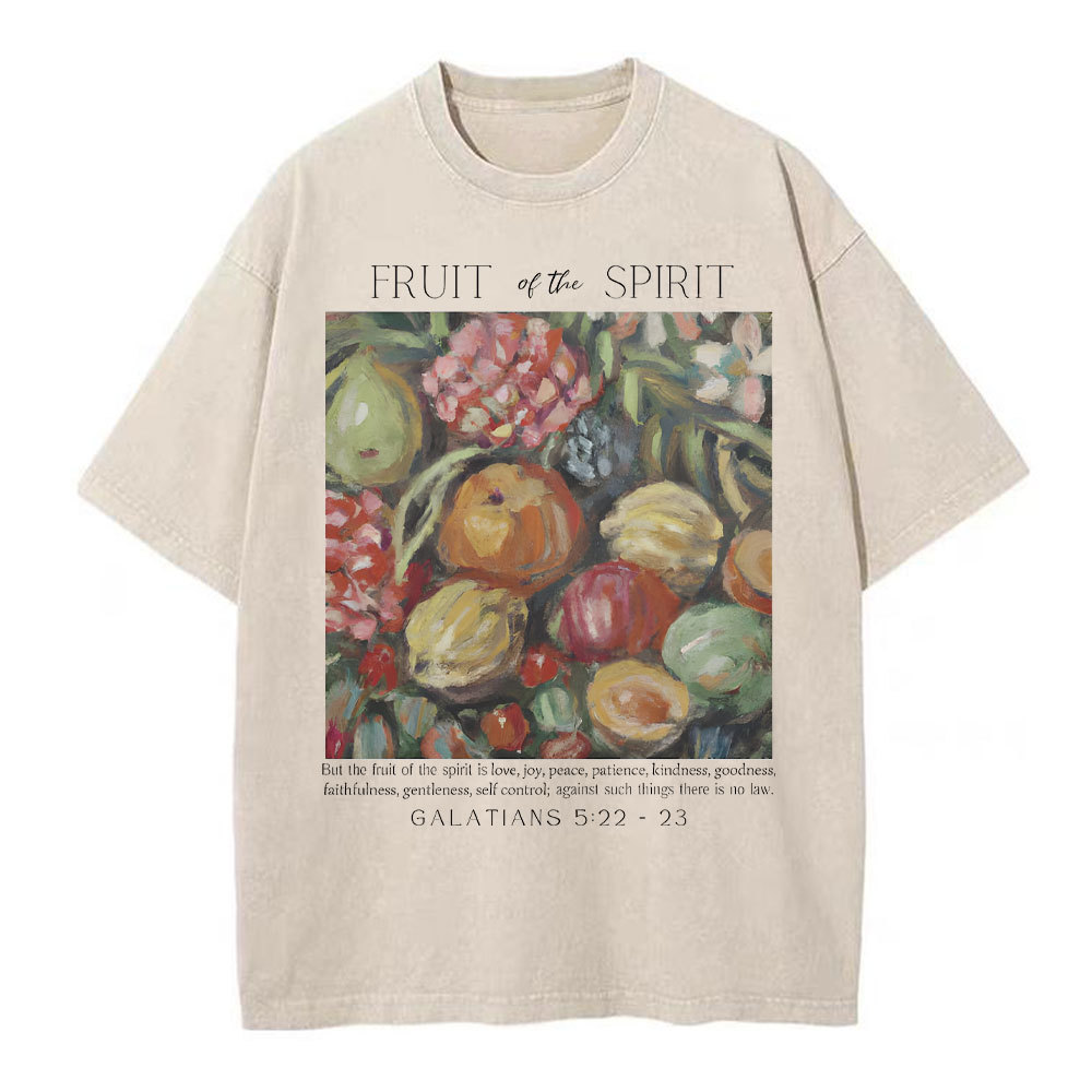 Fruit Of The Spirit Christian Washed T-Shirt
