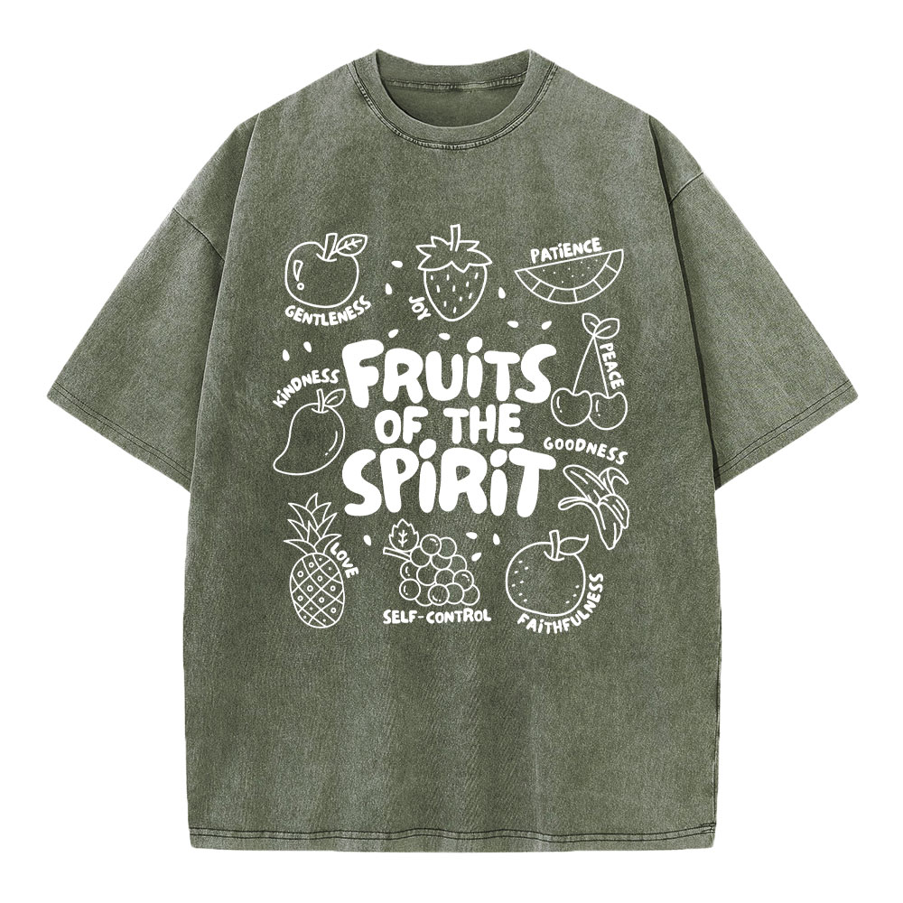 Fruit Of The Spirit Christian Washed T-Shirt