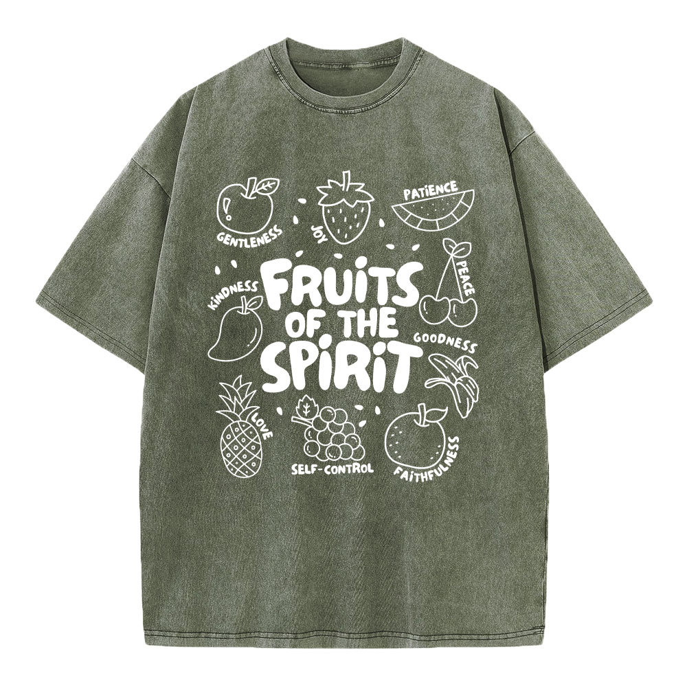 Fruit Of The Spirit Christian Washed T-Shirt