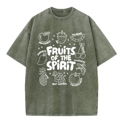 Fruit Of The Spirit Christian Washed T-Shirt