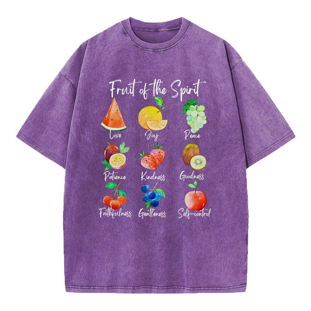 Fruit Of The Spirit Christian Washed T-Shirt