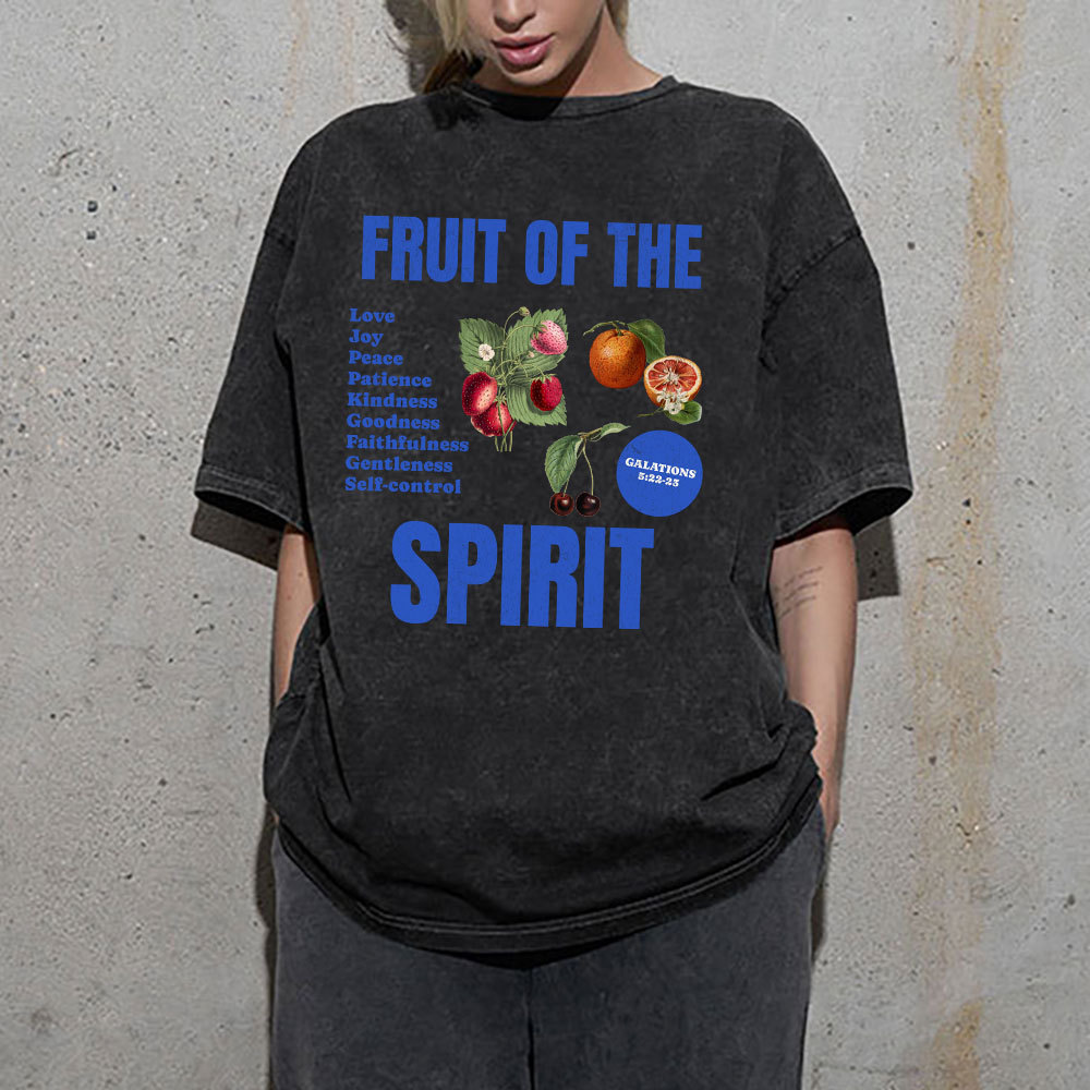 Fruit Of The Spirit Christian Washed T-Shirt
