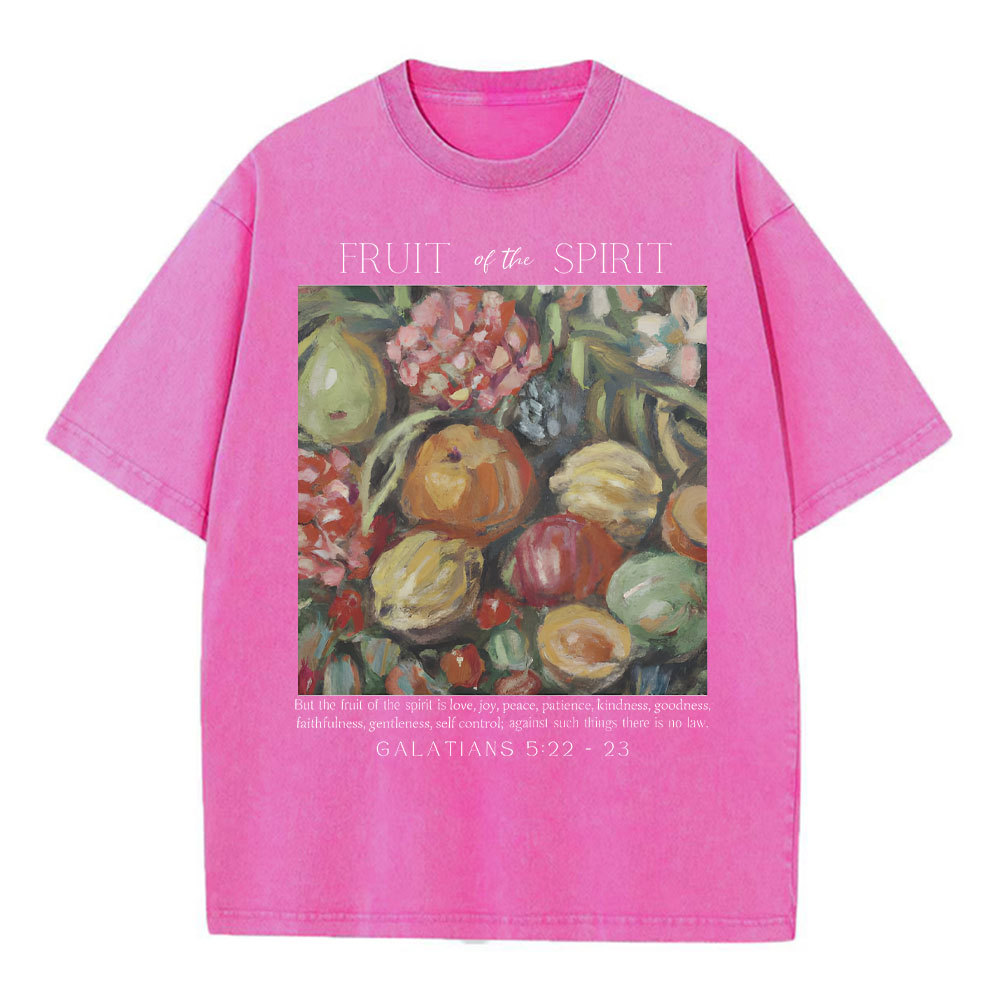 Fruit Of The Spirit Christian Washed T-Shirt