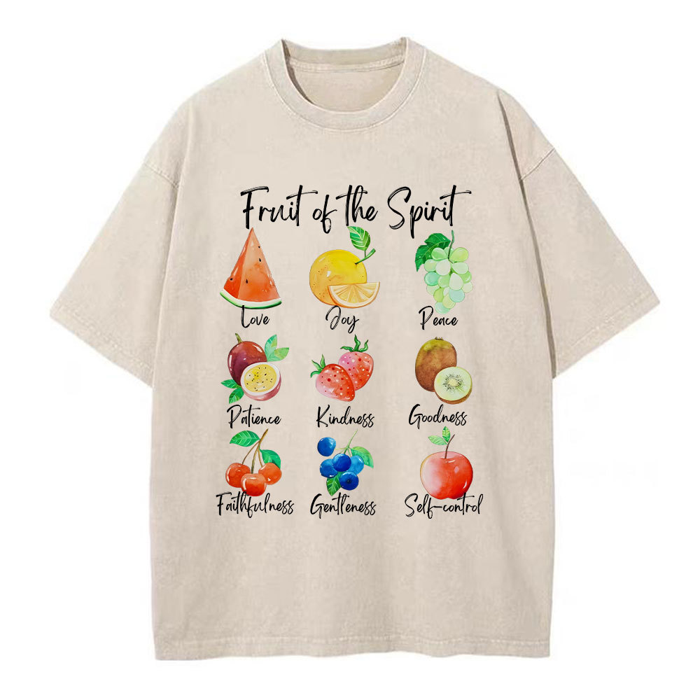 Fruit Of The Spirit Christian Washed T-Shirt