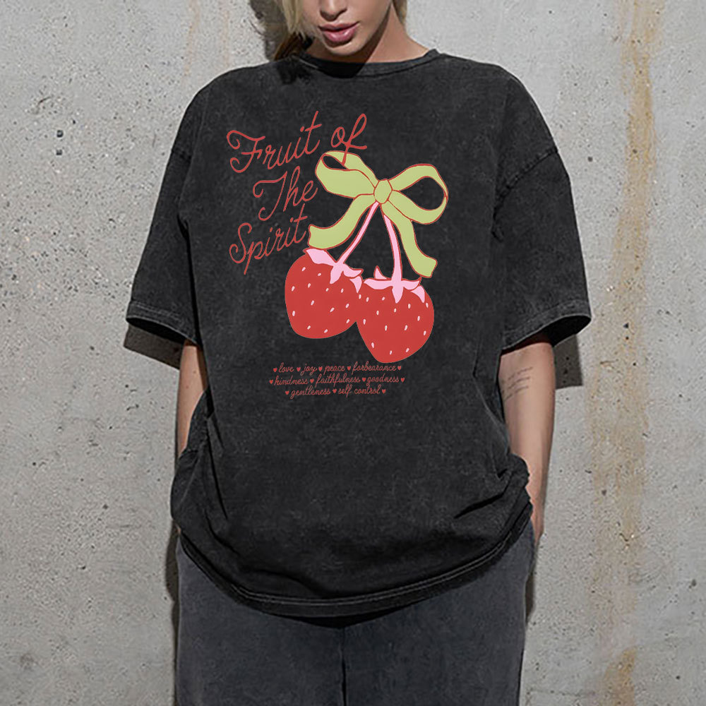 Fruit Of The Spirit Christian Washed T-Shirt