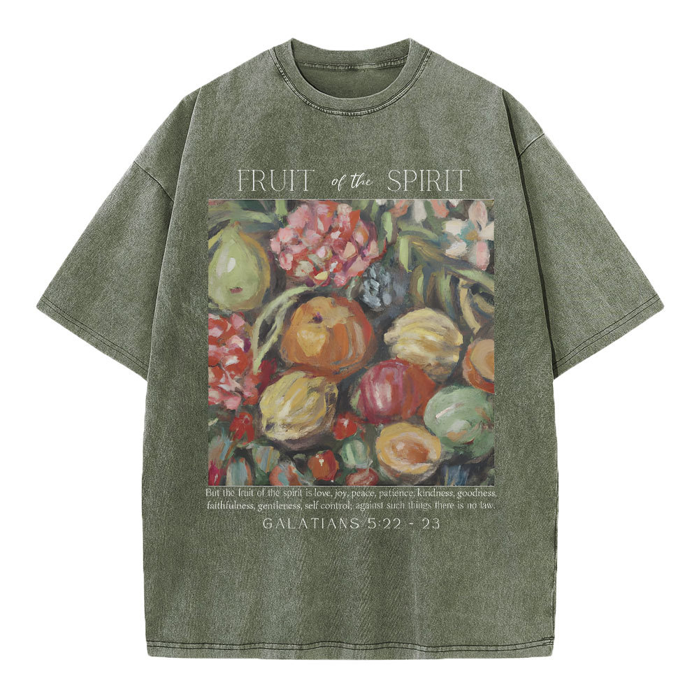 Fruit Of The Spirit Christian Washed T-Shirt