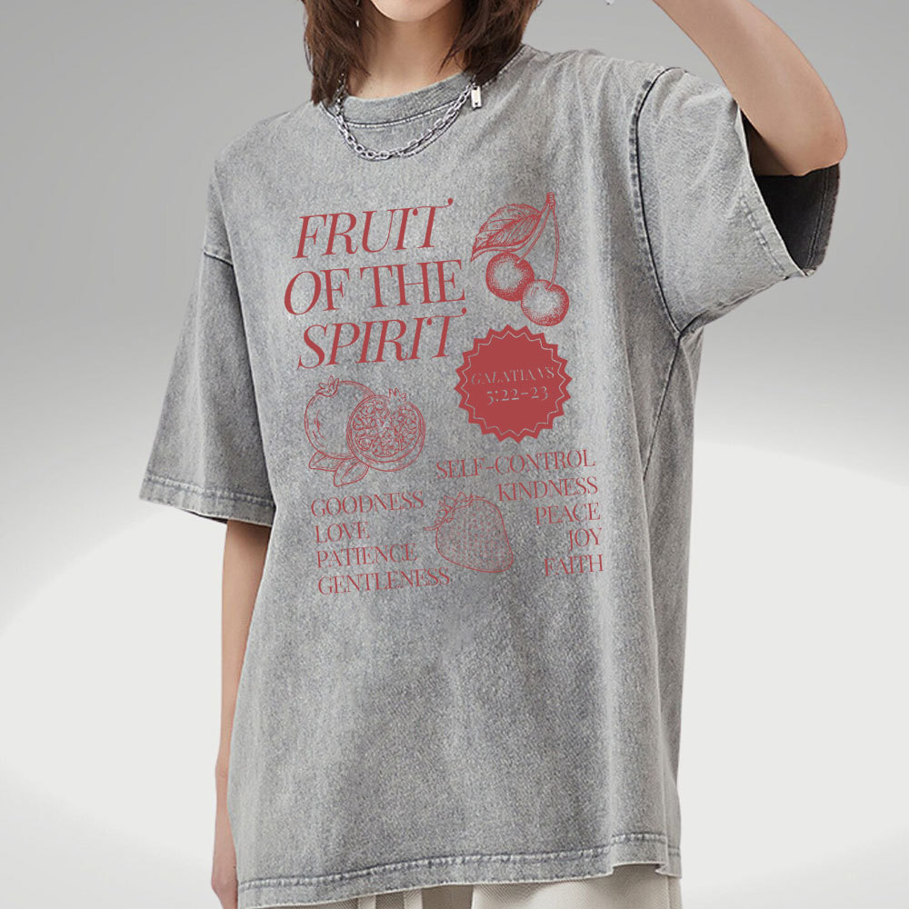 Fruit Of The Spirit Christian Washed T-Shirt