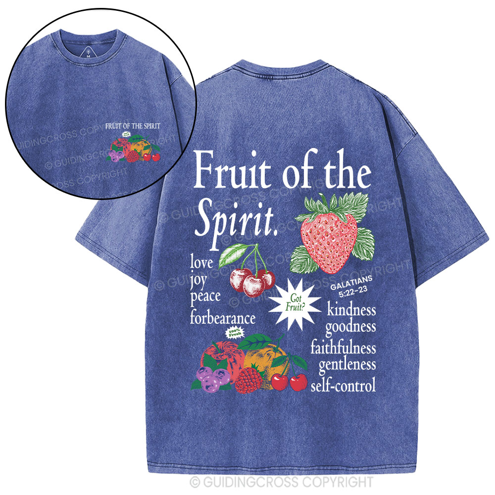 Fruit Of The Spirit Christian Washed T-Shirt