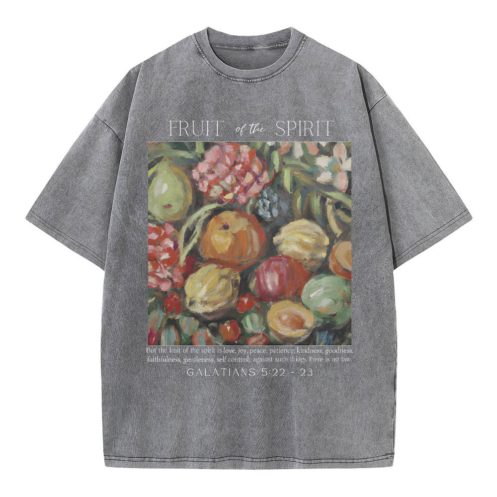 Fruit Of The Spirit Christian Washed T-Shirt