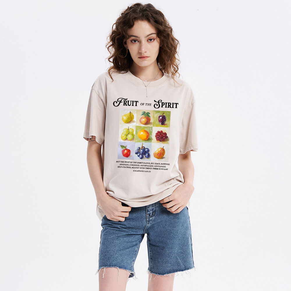 Fruit Of The Spirit Christian Washed T-Shirt