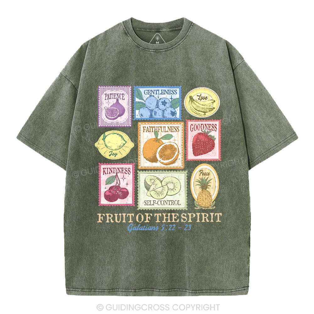 Fruit Of The Spirit Christian Washed T-Shirt