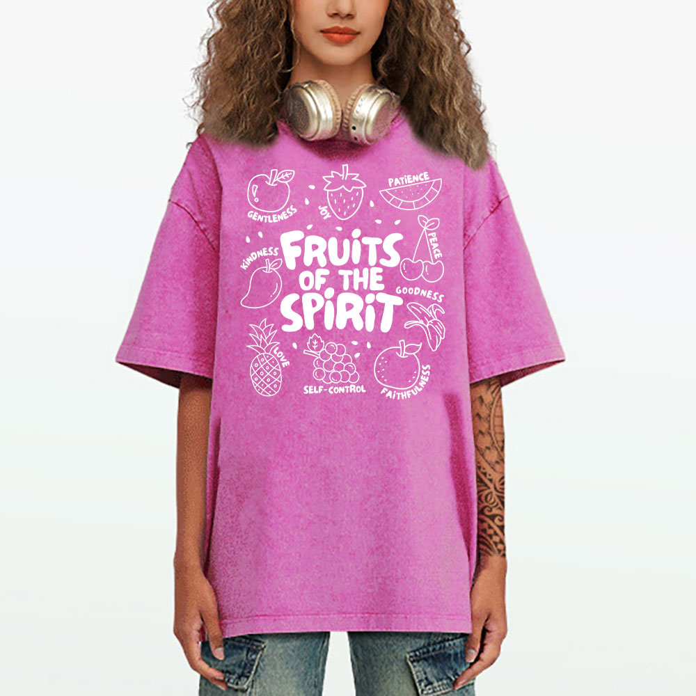 Fruit Of The Spirit Christian Washed T-Shirt