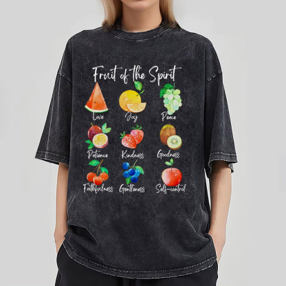 Fruit Of The Spirit Christian Washed T-Shirt