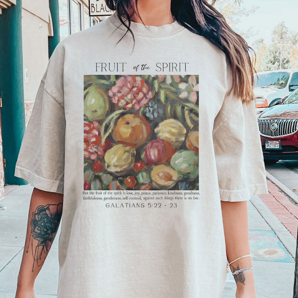 Fruit Of The Spirit Christian Washed T-Shirt