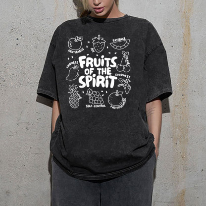 Fruit Of The Spirit Christian Washed T-Shirt