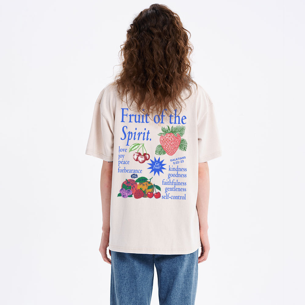 Fruit Of The Spirit Christian Washed T-Shirt