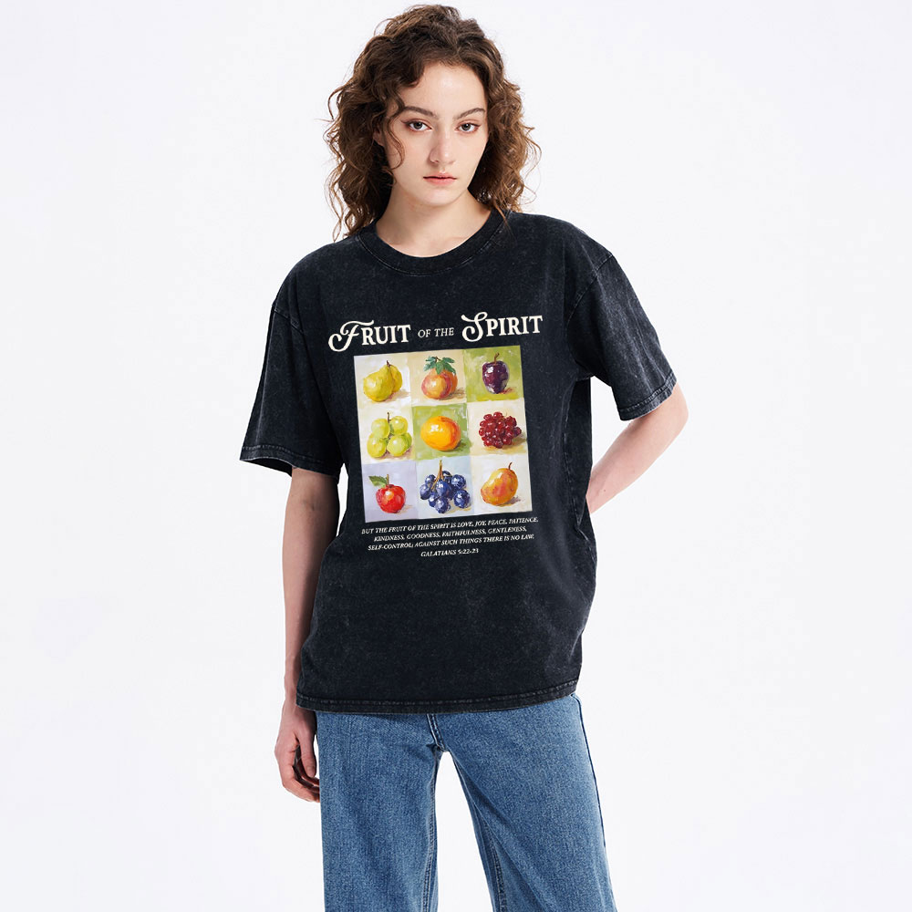 Fruit Of The Spirit Christian Washed T-Shirt
