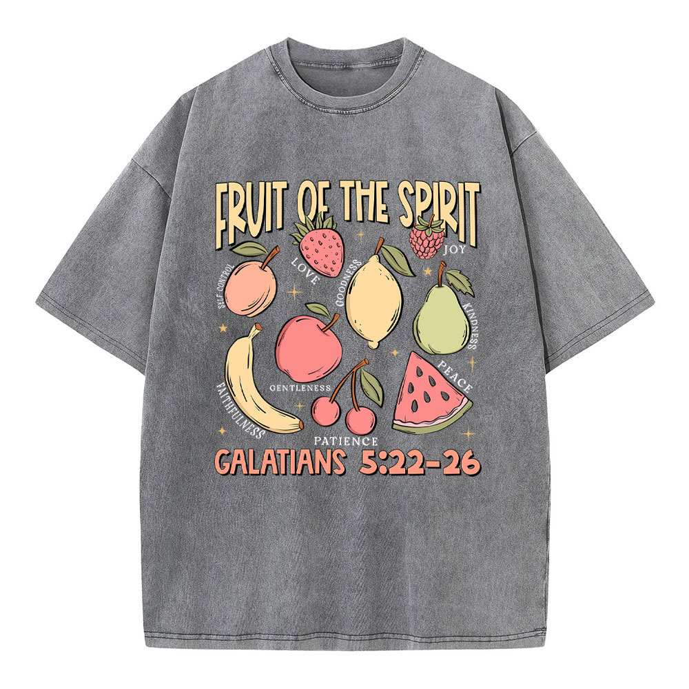Fruit Of The Spirit Christian Washed T-Shirt