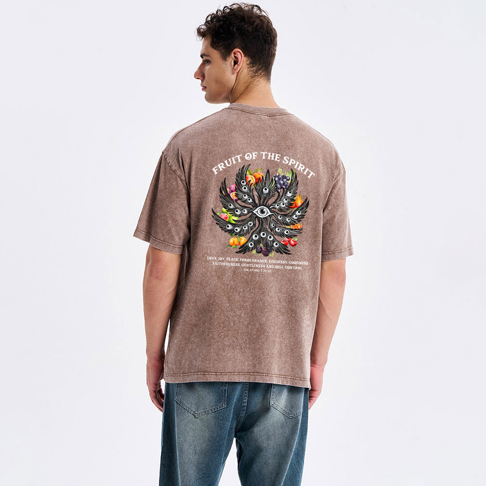 Fruit Of The Spirit Christian Washed T-Shirt