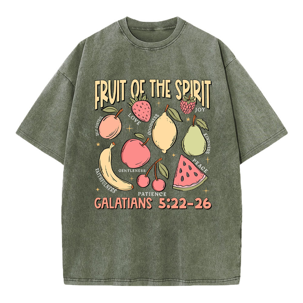 Fruit Of The Spirit Christian Washed T-Shirt