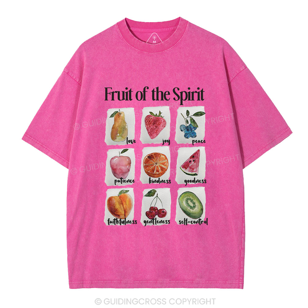 Fruit Of The Spirit Christian Washed T-Shirt