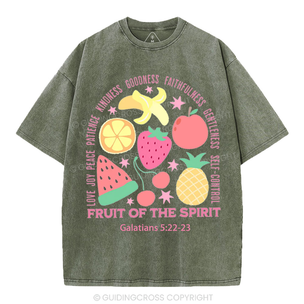 Fruit Of The Spirit Christian Washed T-Shirt