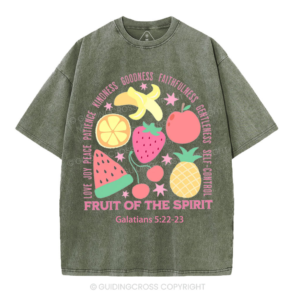 Fruit Of The Spirit Christian Washed T-Shirt