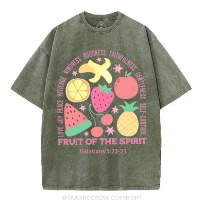 Fruit Of The Spirit Christian Washed T-Shirt