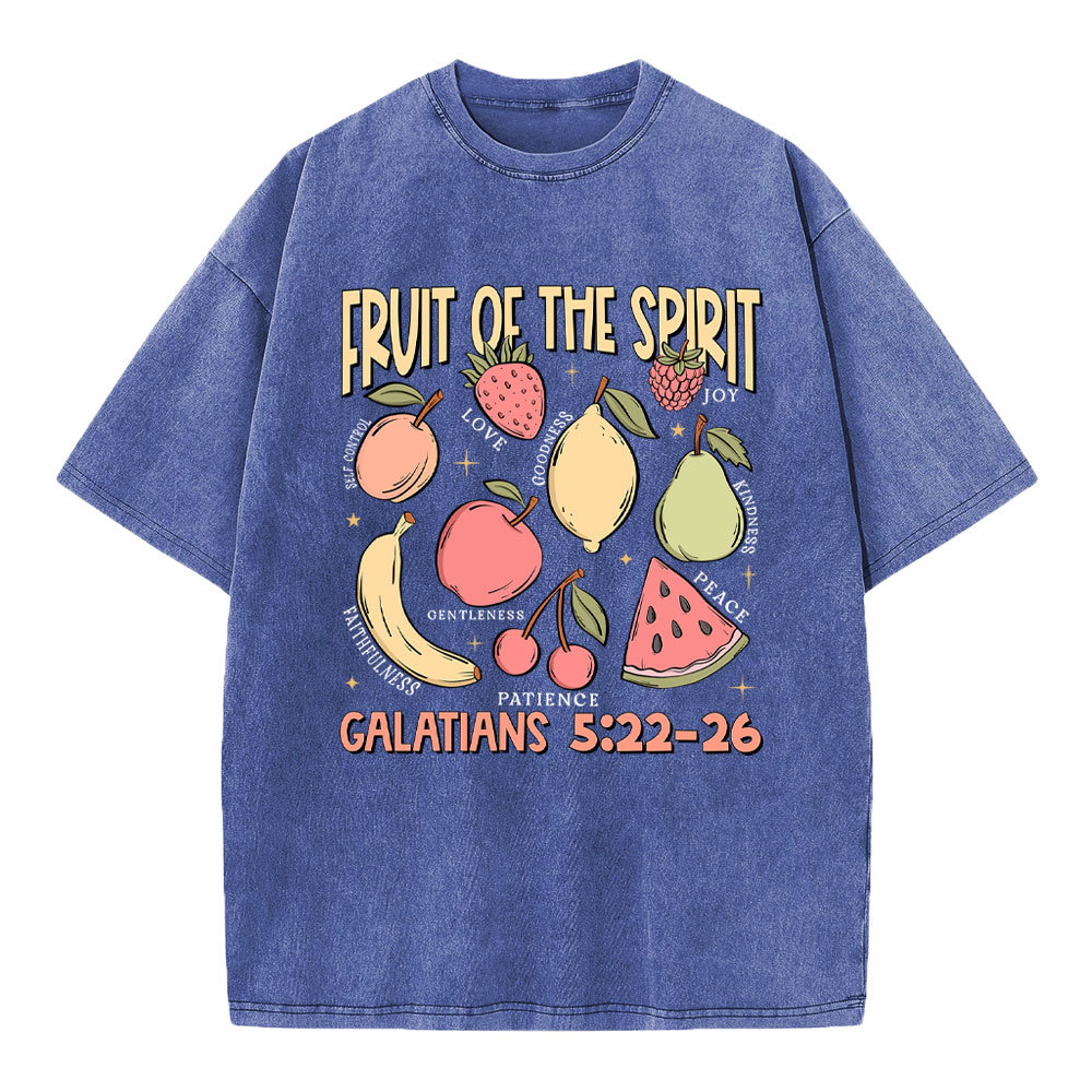 Fruit Of The Spirit Christian Washed T-Shirt