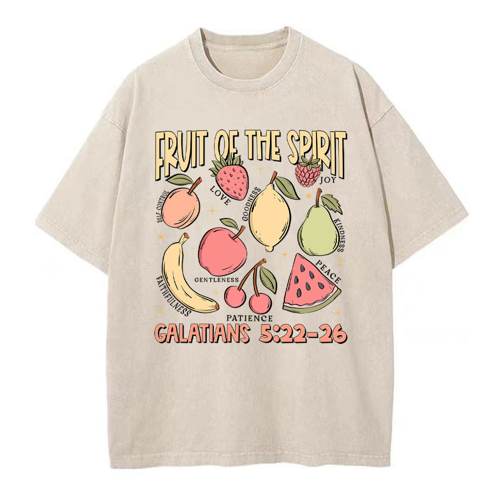 Fruit Of The Spirit Christian Washed T-Shirt