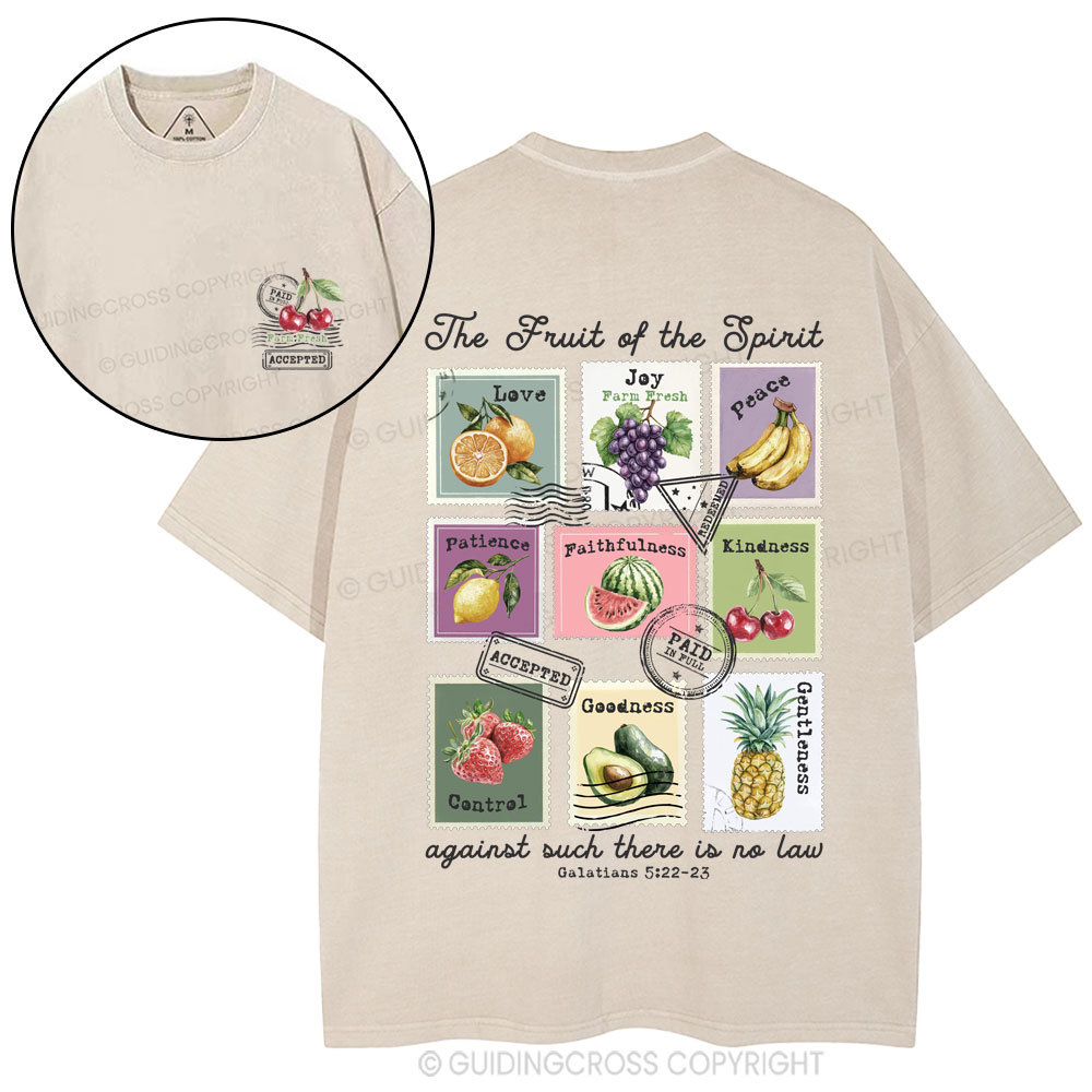Fruit Of The Spirit Christian Washed T-Shirt