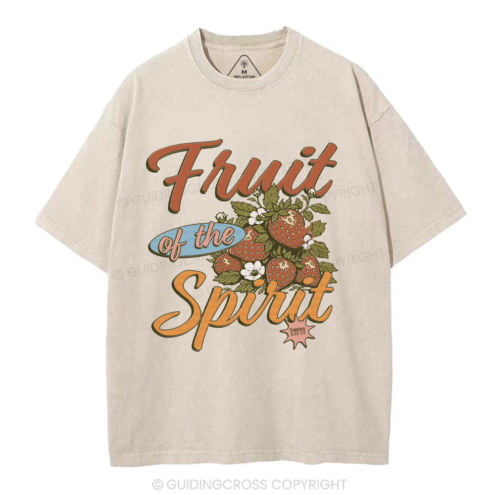 Fruit Of The Spirit Christian Washed T-Shirt