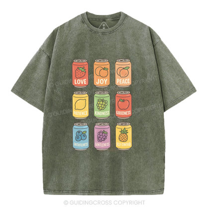 Fruit Of The Spirit Christian Washed T-Shirt