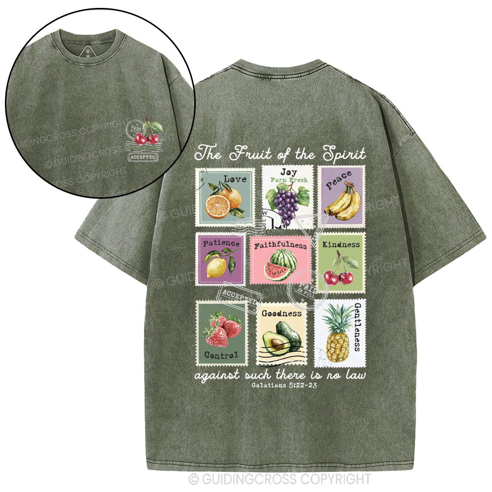 Fruit Of The Spirit Christian Washed T-Shirt