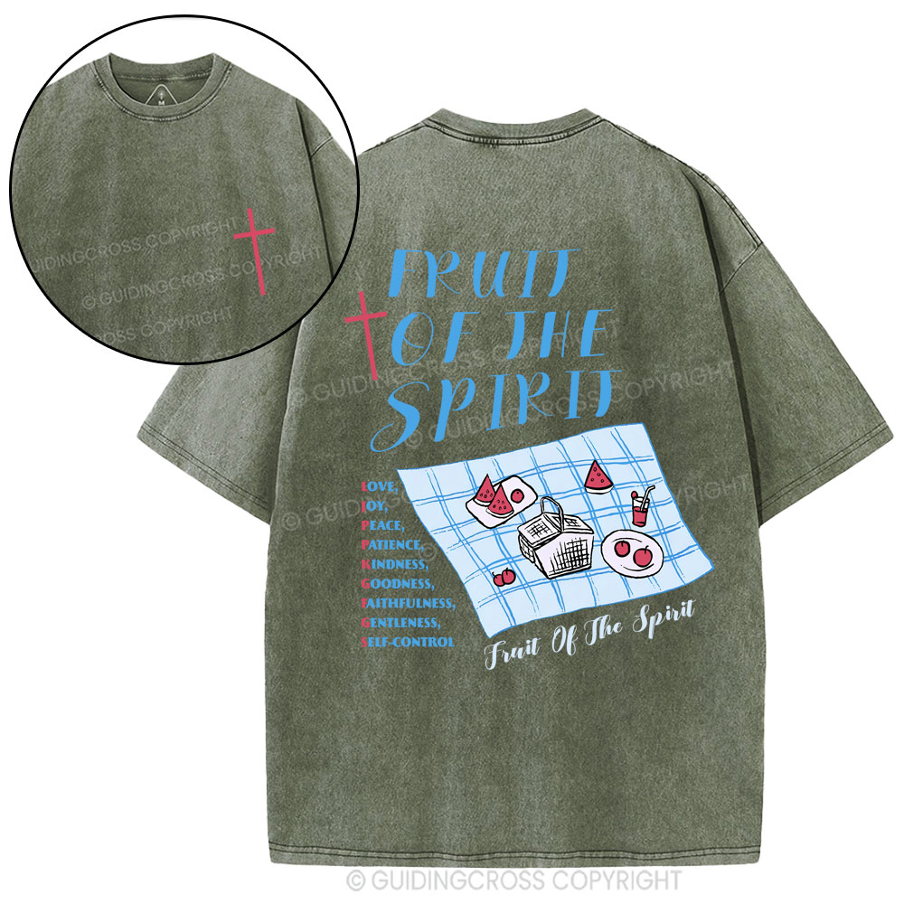 Fruit Of The Spirit Christian Washed T-Shirt