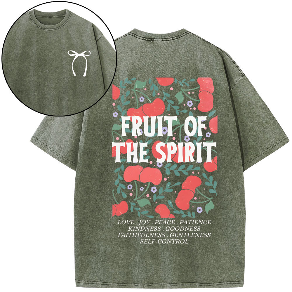 Fruit Of The Spirit Christian Washed T-Shirt