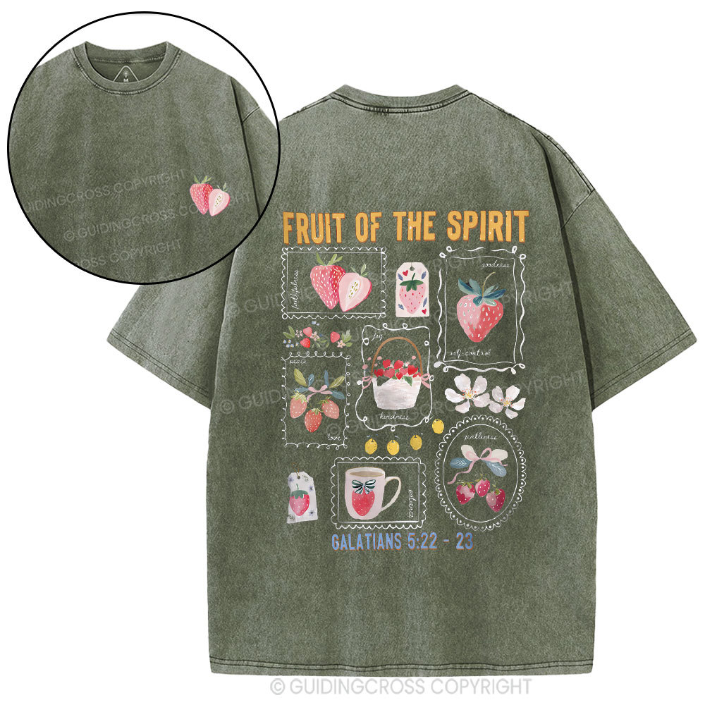 Fruit Of The Spirit Christian Washed T-Shirt