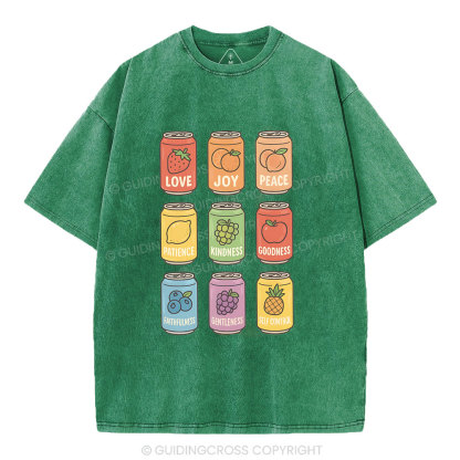 Fruit Of The Spirit Christian Washed T-Shirt