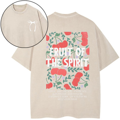 Fruit Of The Spirit Christian Washed T-Shirt