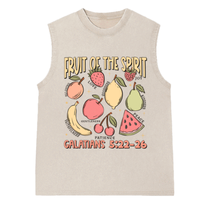 Fruit Of The Spirit Christian Washed Sleeveless Tee