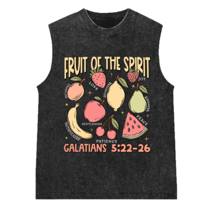 Fruit Of The Spirit Christian Washed Sleeveless Tee