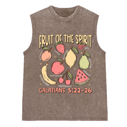 Fruit Of The Spirit Christian Washed Sleeveless Tee