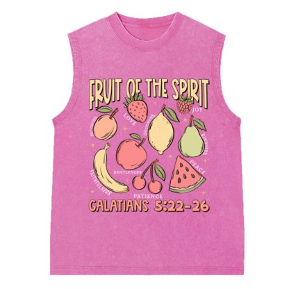 Fruit Of The Spirit Christian Washed Sleeveless Tee