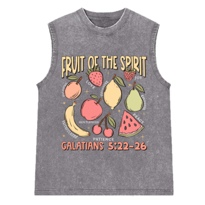 Fruit Of The Spirit Christian Washed Sleeveless Tee