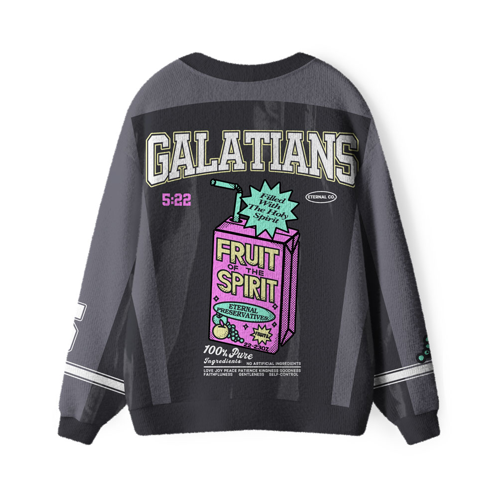 Fruit Of The Spirit Furry Christian Lightweight Cardigan