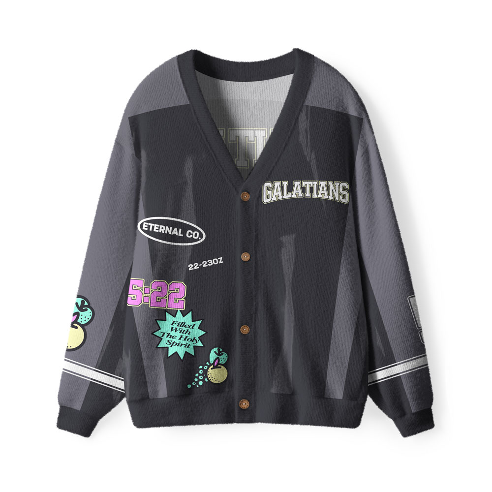 Fruit Of The Spirit Furry Christian Lightweight Cardigan